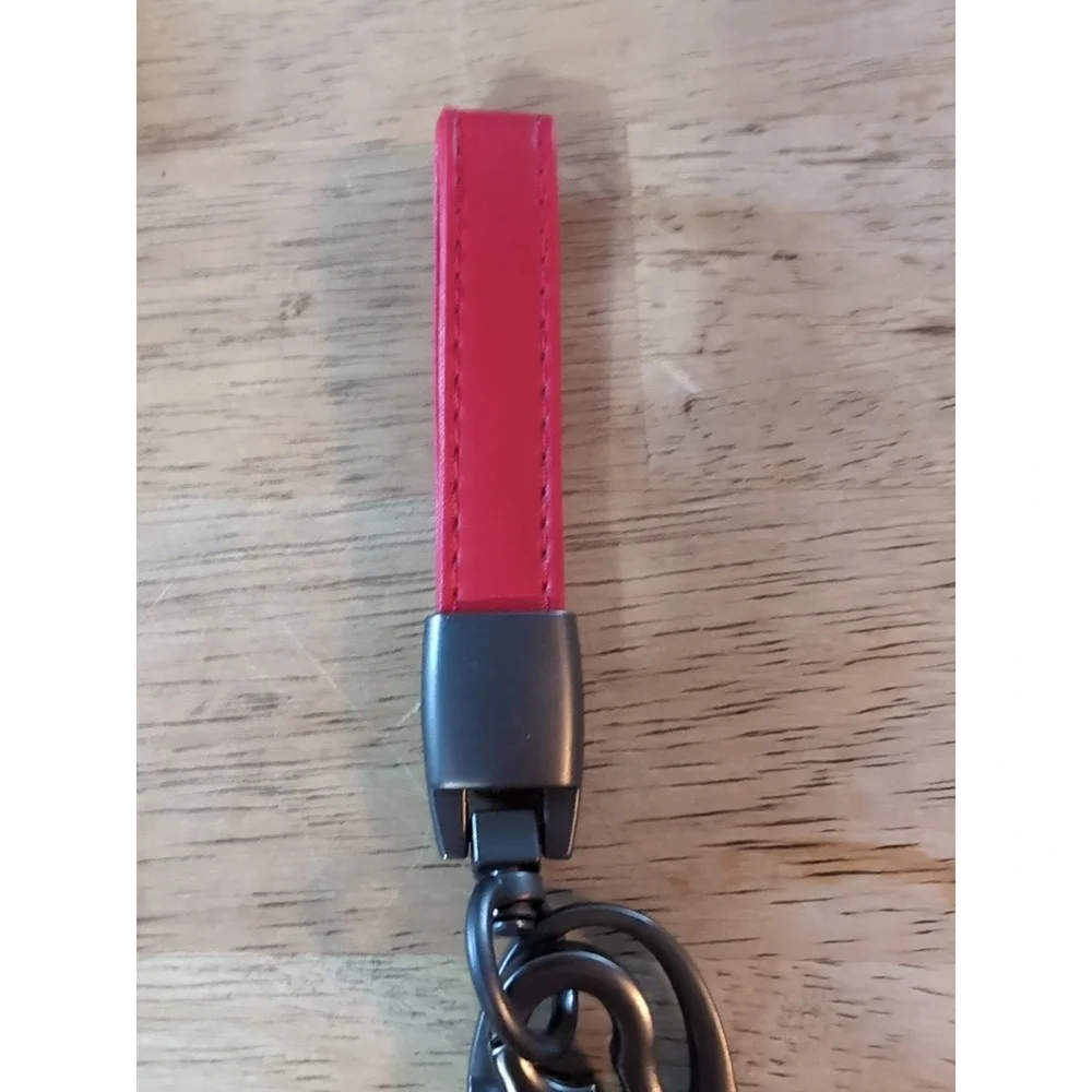 Corvette Keychain Red Strap‎ with Screwdriver and Metal Clip